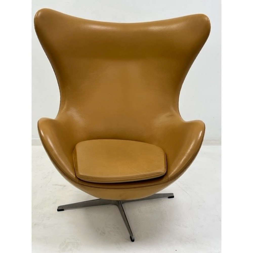 gebruikte Fritz Hansen 3316 Fauteuil Egg Chair Natural Leather